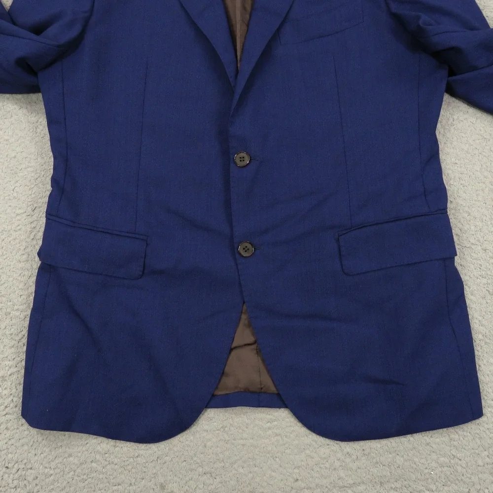 SuitSupply 44R Blazer Lazio Slim Single Breasted Vitale Barberis Wool Blue